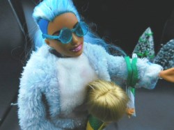 barbie blue side face